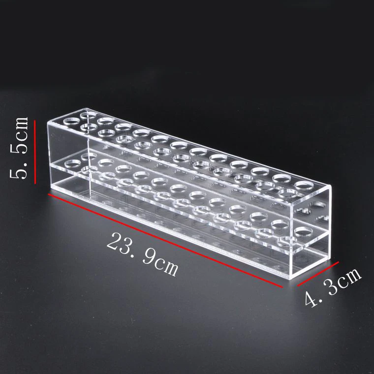 Transparent 24 Spaces Acrylic Eyebrow Pencil Holder Cosmetic Organizer Display Storage Showcase