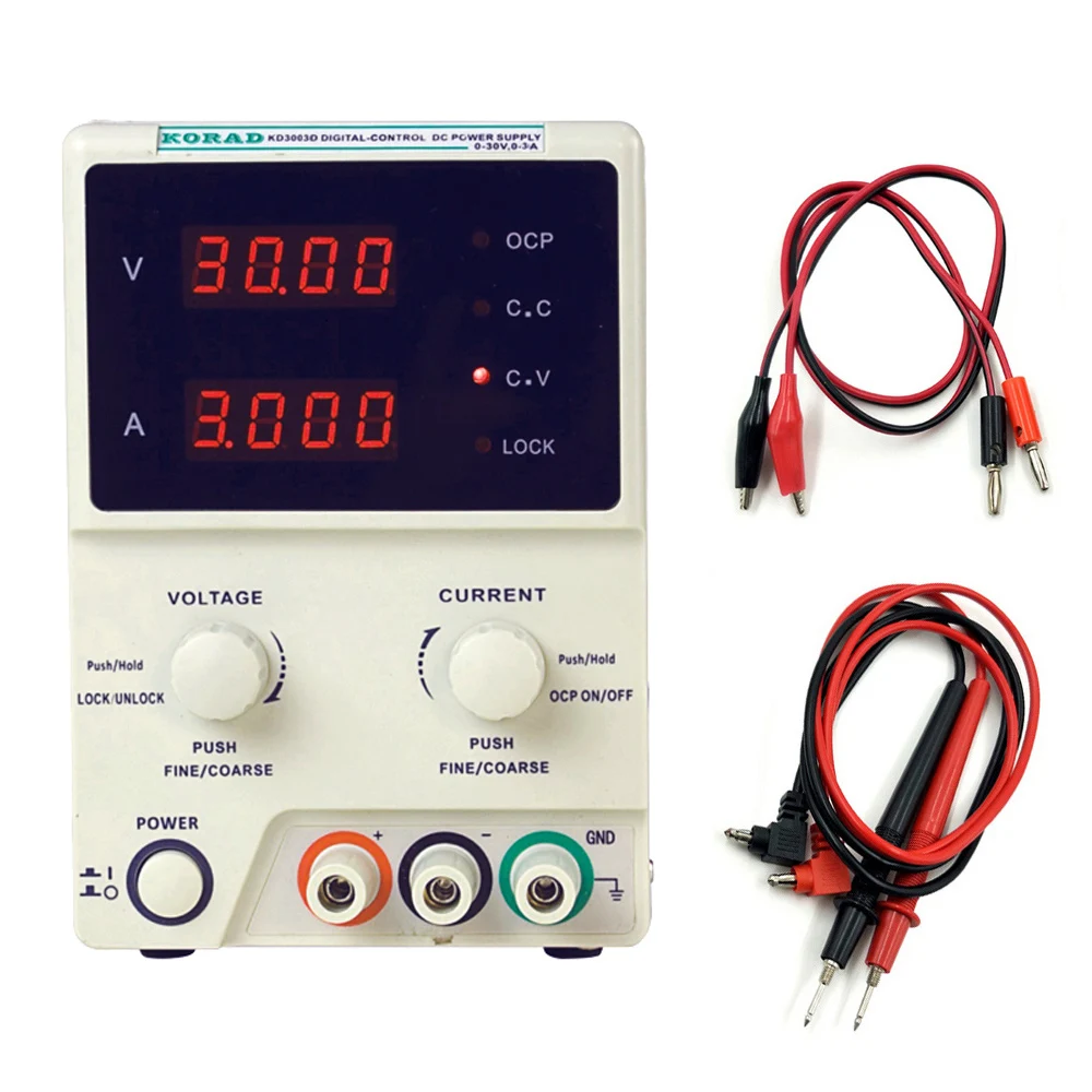 KORAD KD3003D Mobile Phone Repair Adjustable DC Regulated Power Supply 30V3A High Precision Dual LCD Four-Digit Display