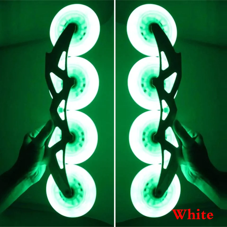 LED Light Flashing Speed Skate Wheel with magnetic core 8 Pieces 100% Original 85A 90 100 110mm Skating PU Wheels Free Shipping