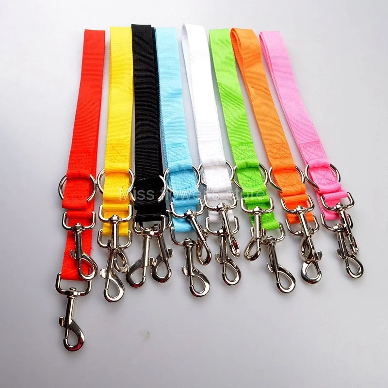 1 PCS Double Head Polyester Dog Leashes Traction Rope Two Pets Walking Splitter Leash