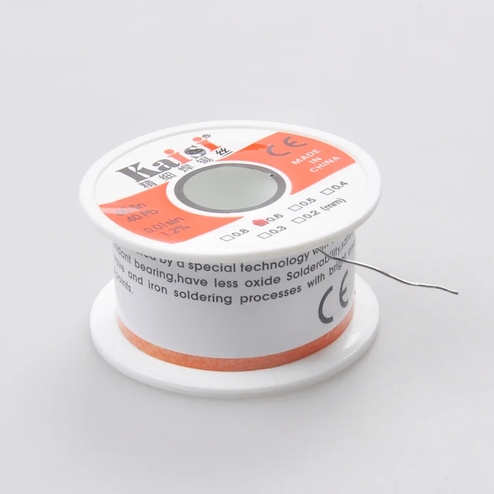 Kaisi 0.3/0.4/0.5/0.6mm Solder Wire Flux 1.2% Fine Soldering Wire Tin Solder Wire Sn60 / Pb40 for Precise Welding Works