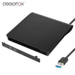 DeepFox New Slim Hard Plastic USB 3.0 SATA 9.5mm External DVD Enclosure CD-ROM Case For Laptop CD/DVD Optical Drive Wholesale
