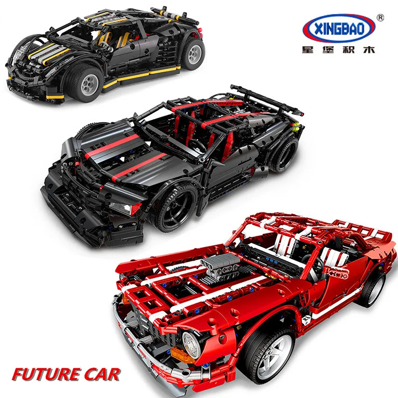 

NEW XINGBAO Creative Car Series 3 Styles The Future Car Model Sets Building Blocks MOC Bricks Educational Toys Christmas Gifts