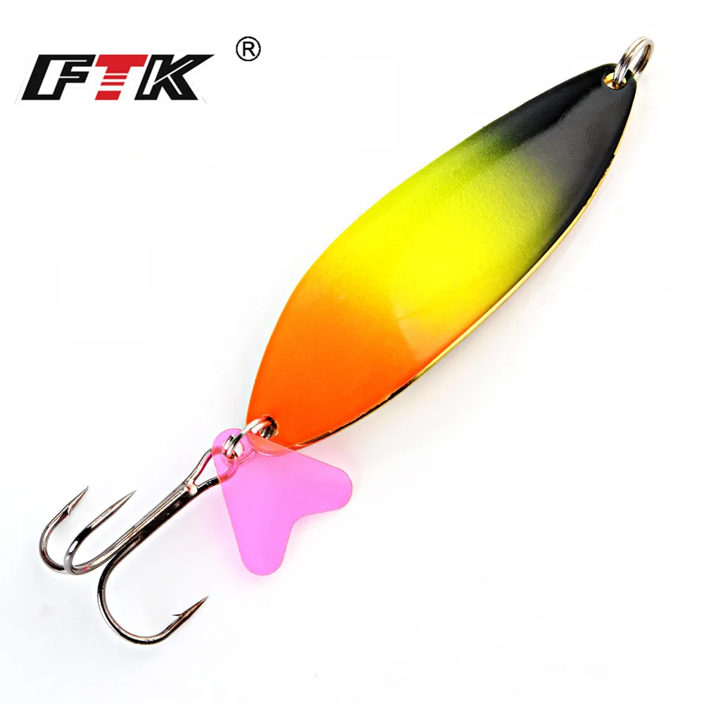 

FTK 1pc Fishing Lure Double Spoon Lure With Treble Hook 30g 32g 40g Spinner Bait Metal Jigging Hard Bait For Pike Carp Fishing