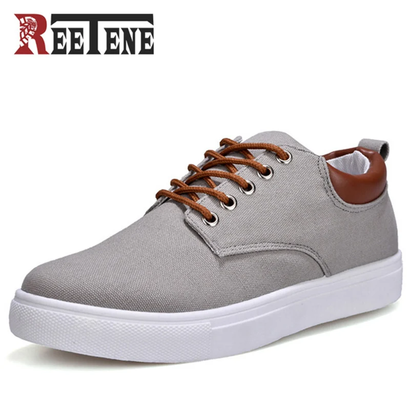 

REETENE New Arrival Spring Summer Comfortable Casual Shoes Mens Canvas Shoes For Men Brand Fashion Flat Loafers Shoe