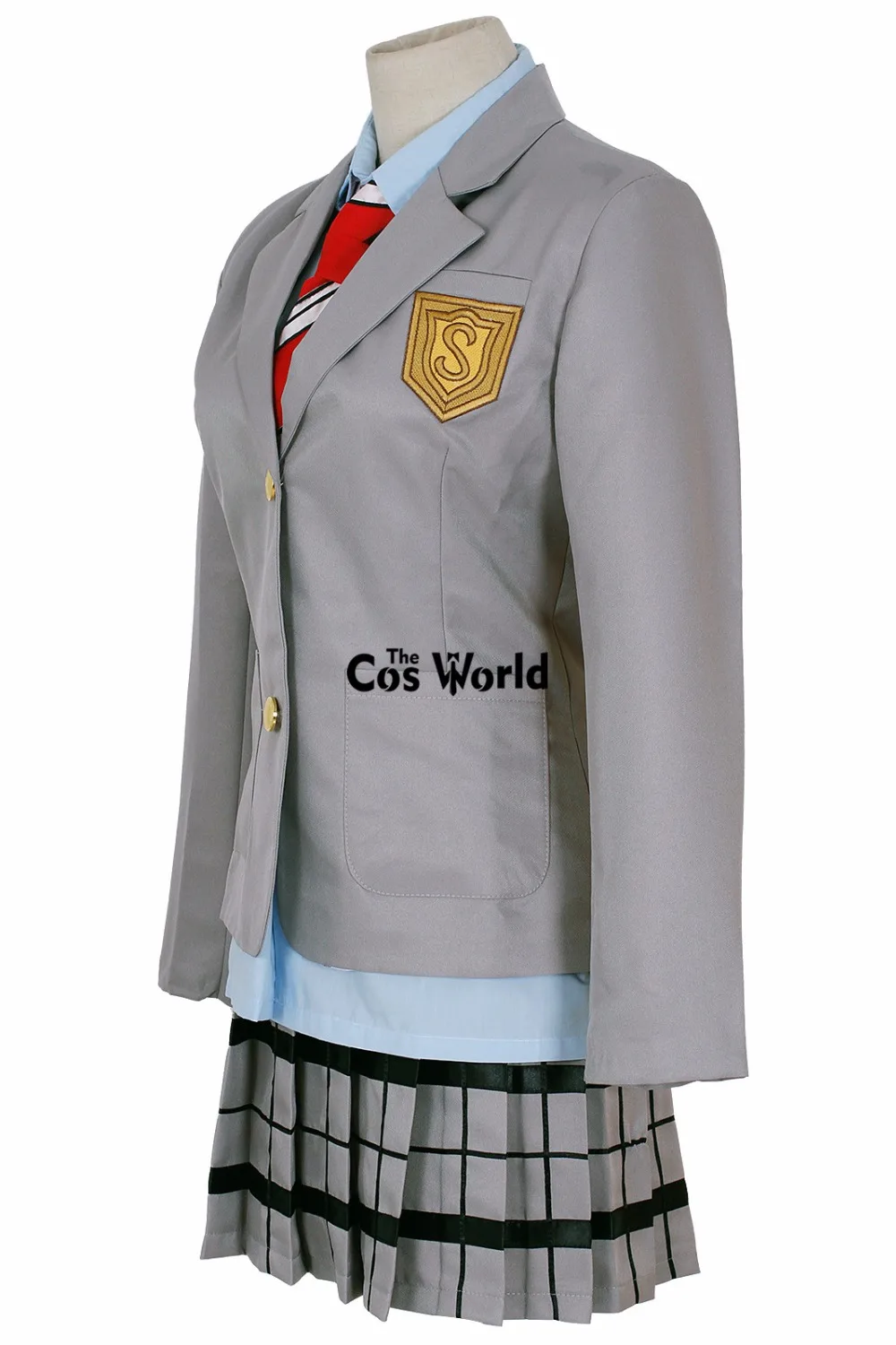 Your Lie In April Miyazono Kaori Sawabe Tsubaki School Uniform Coat Shirt Skirt Outfit Anime Customize Cosplay Costumes