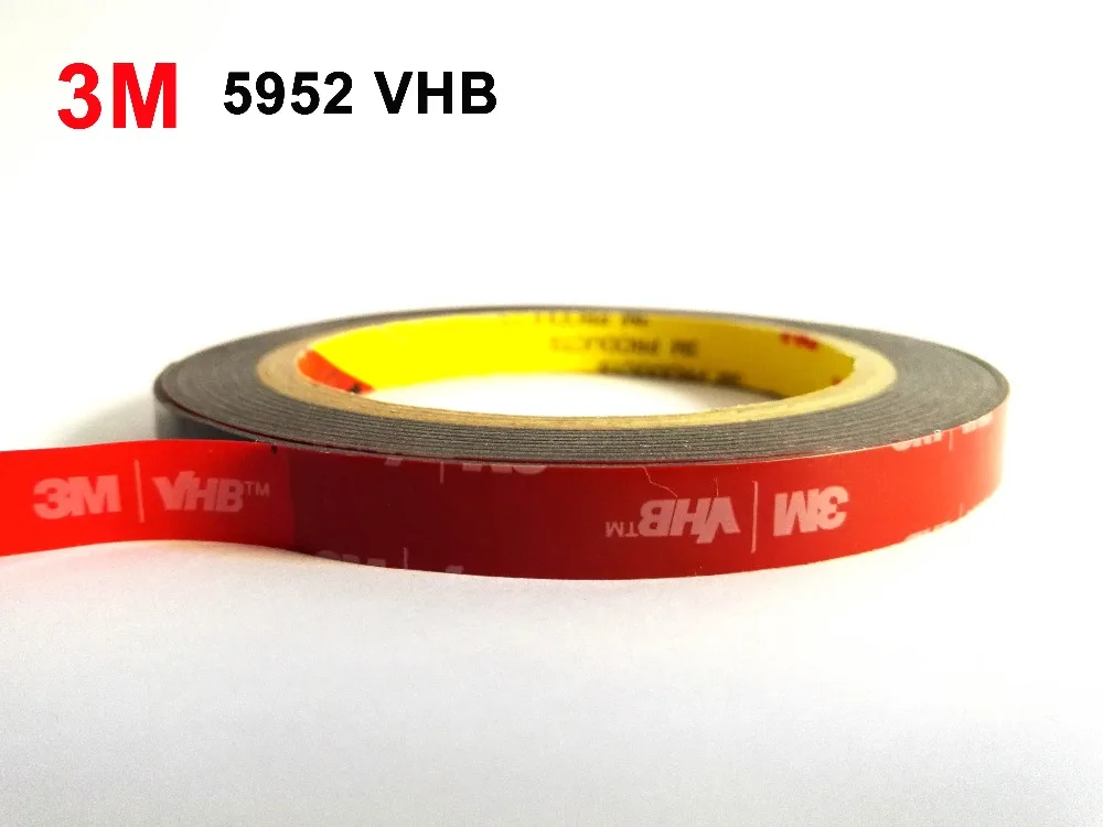 

3M VHB 5952 Black Heavy Duty Mounting Tape Double Sided Adhesive Acrylic Foam Tape sticky to Glass,Metal 19mm width x33Meters