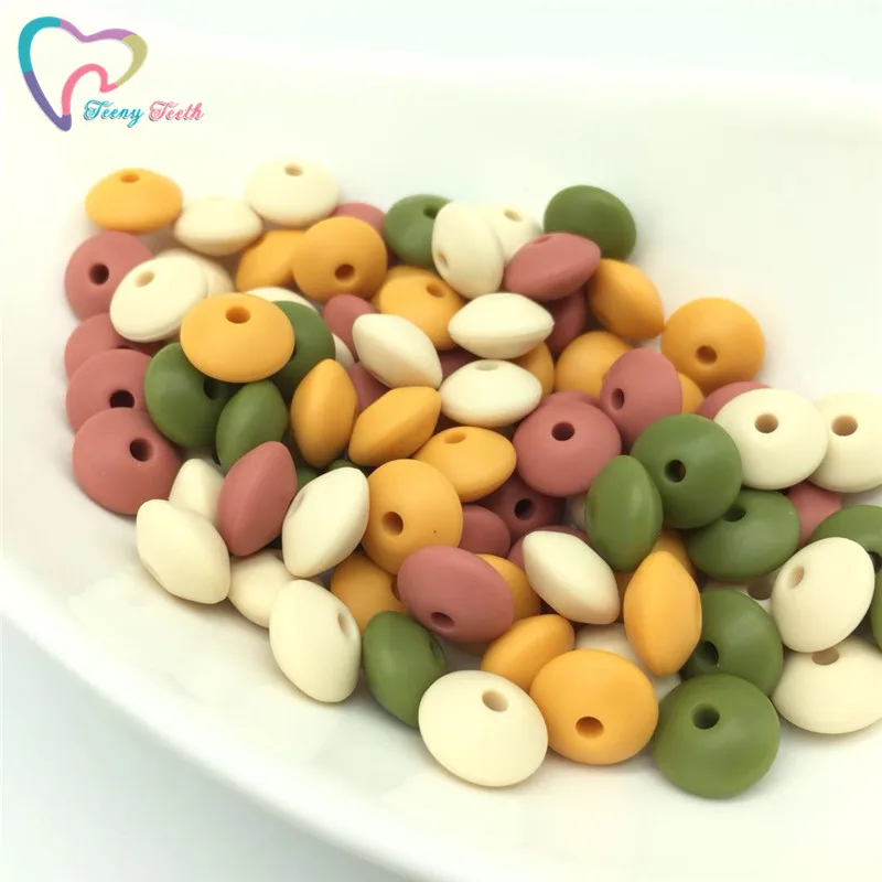 

50 шт., силиконовые бусины для прорезывания зубов