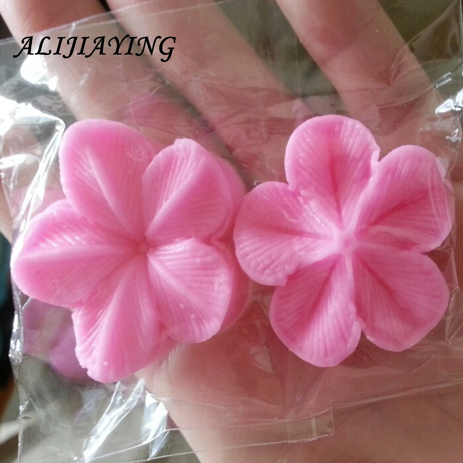 2Pcs/set Rose clamping cooking tools Plum blossom flower Silicone Fondant Mold DIY Cake Decorating tool Super Sculpey D0849