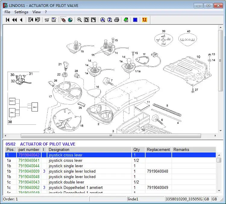 Linde – pièce de chariot élévateur, joystick à levier croisé pour camion électrique 7919040042 335 336 386 camion diesel 394 396 livraison gratuite