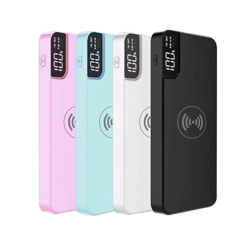 

Portable Power Bank 10000mAh External Battery Qi Wireless Charger Poverbank Digital Display Powerbank For iPhone Xiaomi Samsung