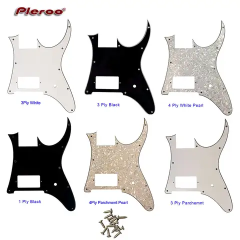 Pleroo 맞춤형 기타 부품-MIJ Ibanez RG 350 EX 기타 픽크 가드 블랭크 브릿지 험버커 픽업 스크래치 플레이트 블랙