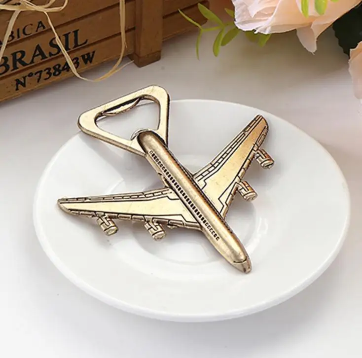 Creative Party Souvenirs Antique Airplane Bottle Opener Wedding Favors And Gifts For Guest ni239