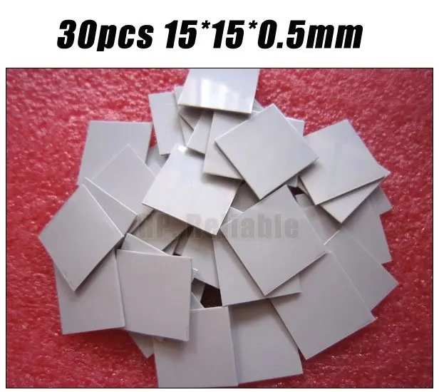 Crazy Promotion 30pcs 15mm*15mm*0.5mm Soft Silicone Thermal Conductive Pads for PC Repair Chips VGA GPU Memory LED Heat Transfer