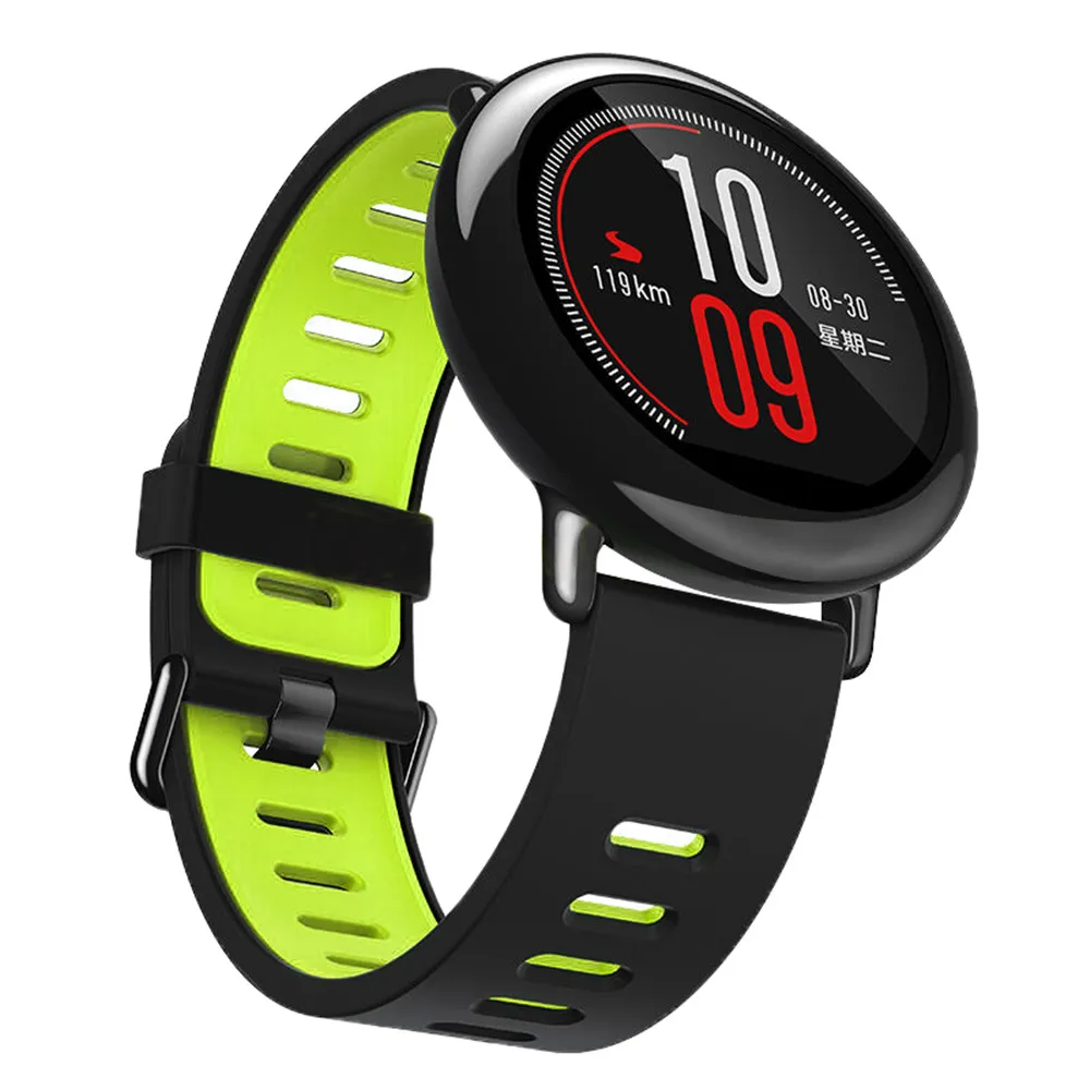 Thay Thế Dây Đeo Đồng Hồ Silicone Vòng Tay Dây Đeo Cổ Tay Cho Xiaomi Huami AMAZFIT Dây 22Cm Watchbands Thể Thao Thông Minh