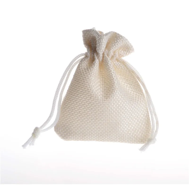 Drawstring Bag Jewelry Pouch Party Gift Bag Makeup Jewelry Packaging Linen Bags For Wedding Favor Holder F20173860