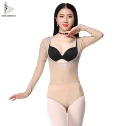 Women Long Sleeves Tops Bottoming Shirt Leotard Drilling Hot Accessories Belly Dancing Sexy Top Dancewear Practice Clothes