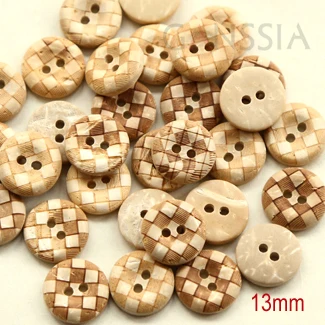 

50 шт./лот, размер: 13 мм, круглые пуговицы из натуральной кокосовой скорлупы, модные аксессуары для шитья (SS-1154)