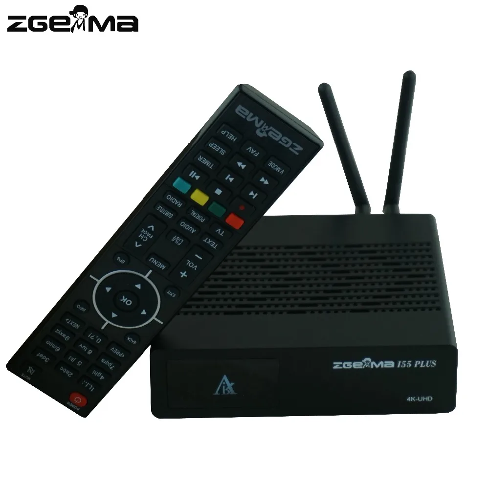 ZGEMMA-IPTV Caixa com WiFi embutido, i55 Plus, 4K, UHD, Enigma2, Linux, SO, H.265, HEVC Multistream, Novo