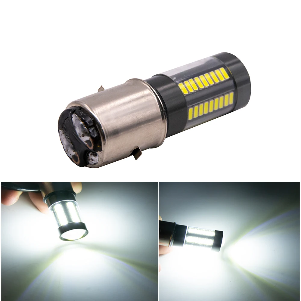 

1PCS H6 BA20D H6M P15D 4014 66SMD LED White Light Bulbs Motorcycle Headlight Motorcycle Scooter Light Bulbs Motorbike Accessorie