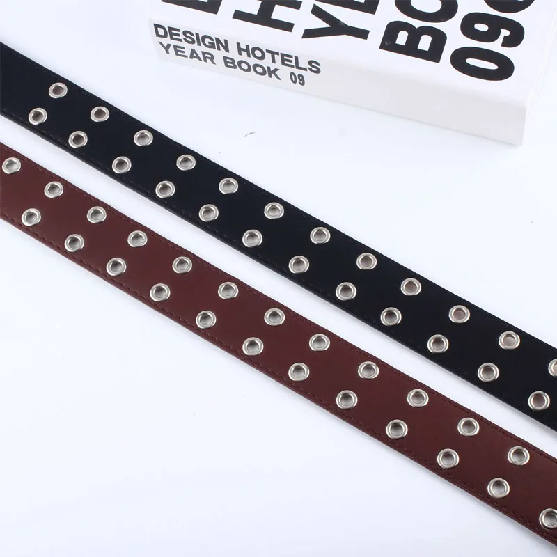 BLA Punk Pu Leather Belt Chain For Women Men Pin Buckle Harness Belt Waist Gothic Hip-hop Fashion Black Waistband Unisex Z40