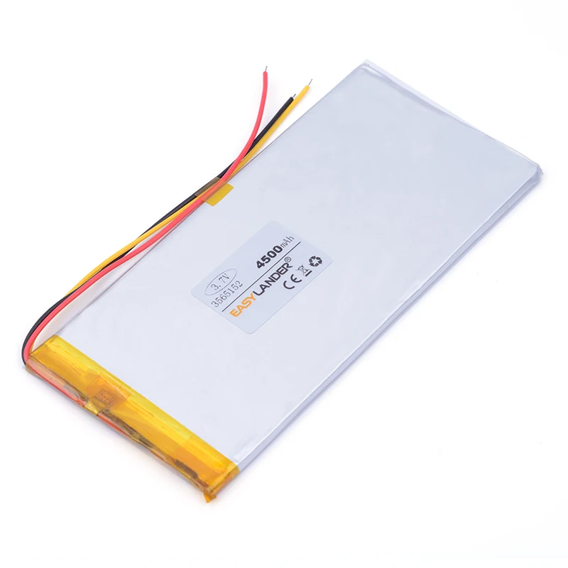 ion li - battery 3- wire 3.7V 4500mAh 3565152 Polymer lithium ion / Li-ion battery for tablet pc POWER BANK pipo cell phone