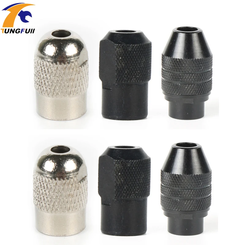 Tungfull 2pc/lot Universal Multi Keyless Dremel Chuck Mini Drill Collet for Rotary Tool 0.5-3.2mm