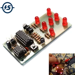 Electronic DIY Kit Dice NE555 CD4017 DIY Kit 5mm Red LEDs 4.5-5V ICSK057A Electronic Fun DIY Kit