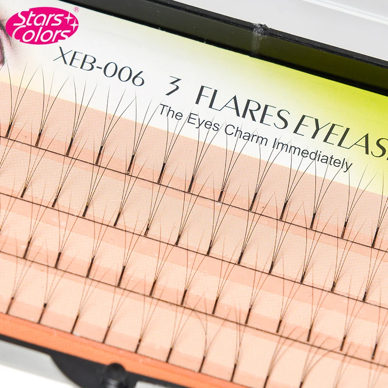 Stars Colors Non-trace fibroin lifelike three roots False eyelash natural cluster super soft mink merterial Fake Eyelashes