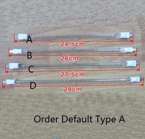 Microwave Oven Parts Halogen Heating Tube 110V 400W 24.5cm 2PCS/lot