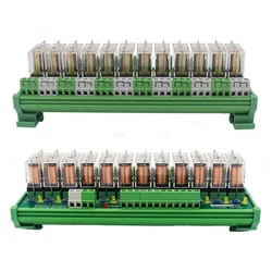 Custom-made 16A 12 Channel 1 SPST-NO DIN Rail Mount OMRON G2R-1A-E with 8Pin relay socket 24V DC/AC Interface Relay Module