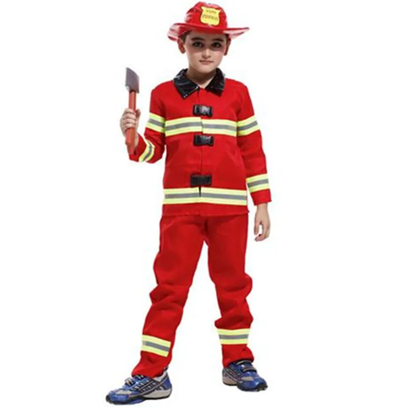 Bambini pompiere vigile del fuoco uniforme costumi bambini natale carnevale Halloween Fancy Dress bambini pompiere costumi Cosplay