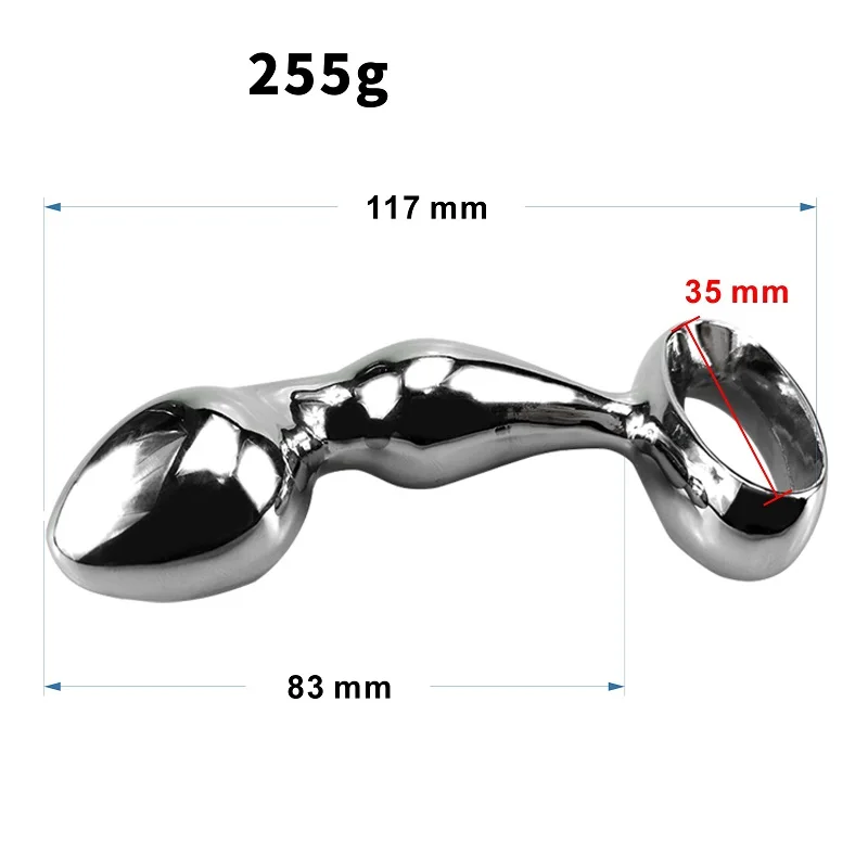 260g Dia 32mm Njoy Prostate Fun G-spot toy Chrome Plated Metal Anal Hook Butt Plug  Worx Luv Plug Adult Sex Massager Products