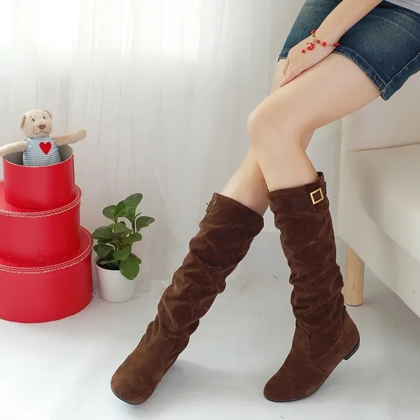 2017 New Big Size 34-44 Style Thigh High Women Woman Femininas Boots Botas Masculina Botines Mujer Chaussure Femme Shoes 889-1