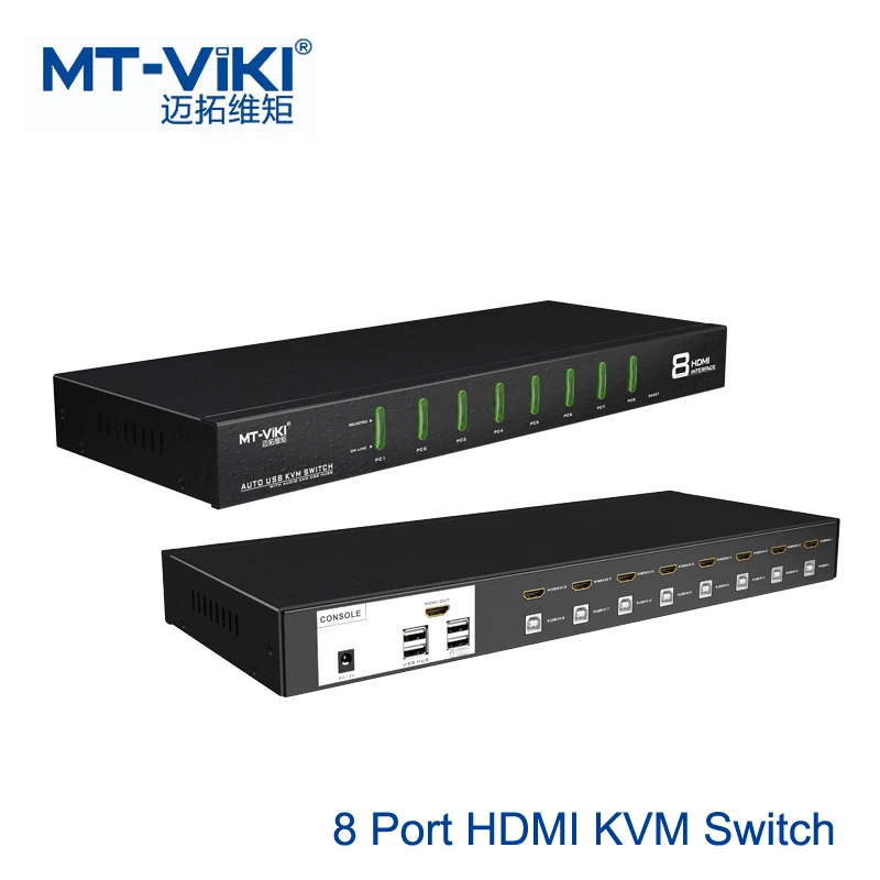 MT-Viki 8 Port HDMI KVM Switch 4 k x 2 k Auto Sneltoets Selecteren EDID met Originele Kabel set MT-0801HK