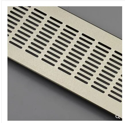 4Pcs/Lot 80mm Wide Rectangle Aluminum Air Vent Ventilator Grille Cover Closet Shoe Cabinet Gold Black Conditioner