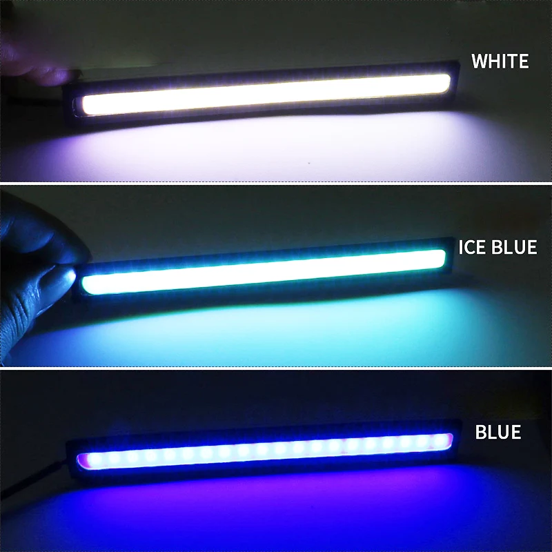 1x 14cm Waterproof Ultra-thin Car COB LED Strip Car Daytime Running Light LED DIY DRL Car Fog Lights Day Running Light Strip