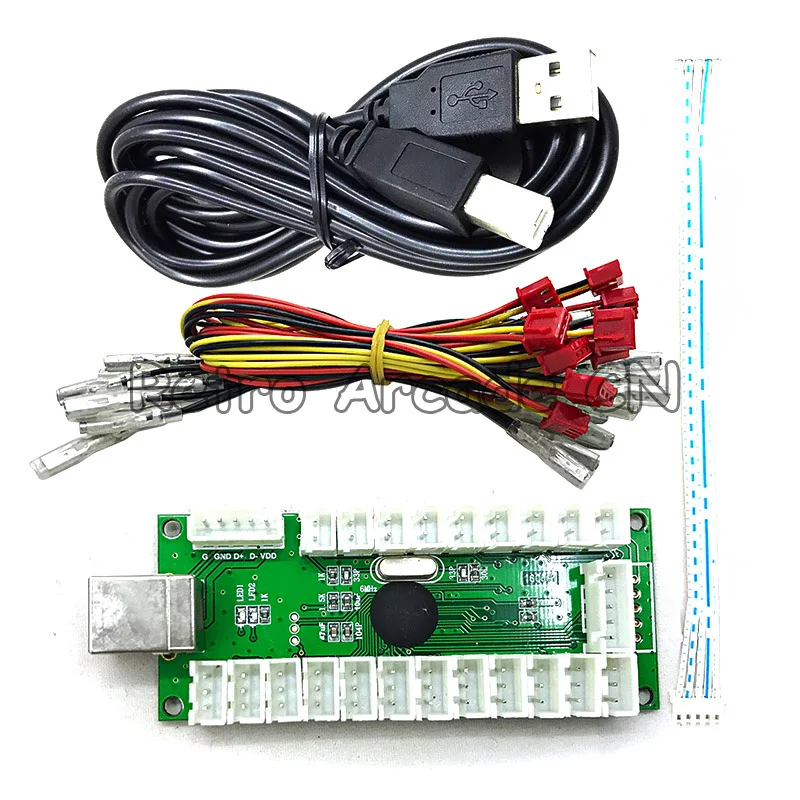 

1 set Zero Delay LED USB PC Encoder for Arcade LED Button 5 pin Joystick PC Controller Computer Games