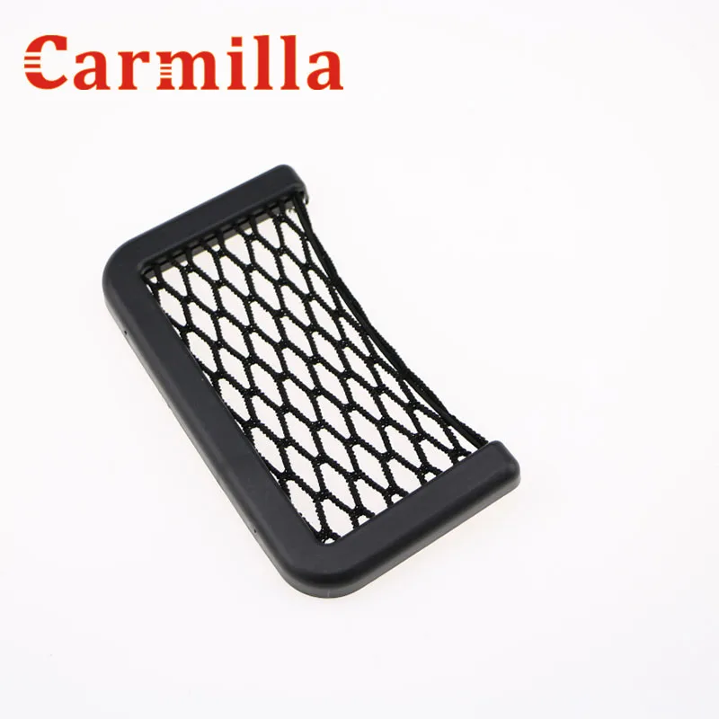 Carmilla Universal Car Inner Storage For Coin Money Mobile Net String Pouch Bag GPS Phone Holder Pocket Organizer Car Styling