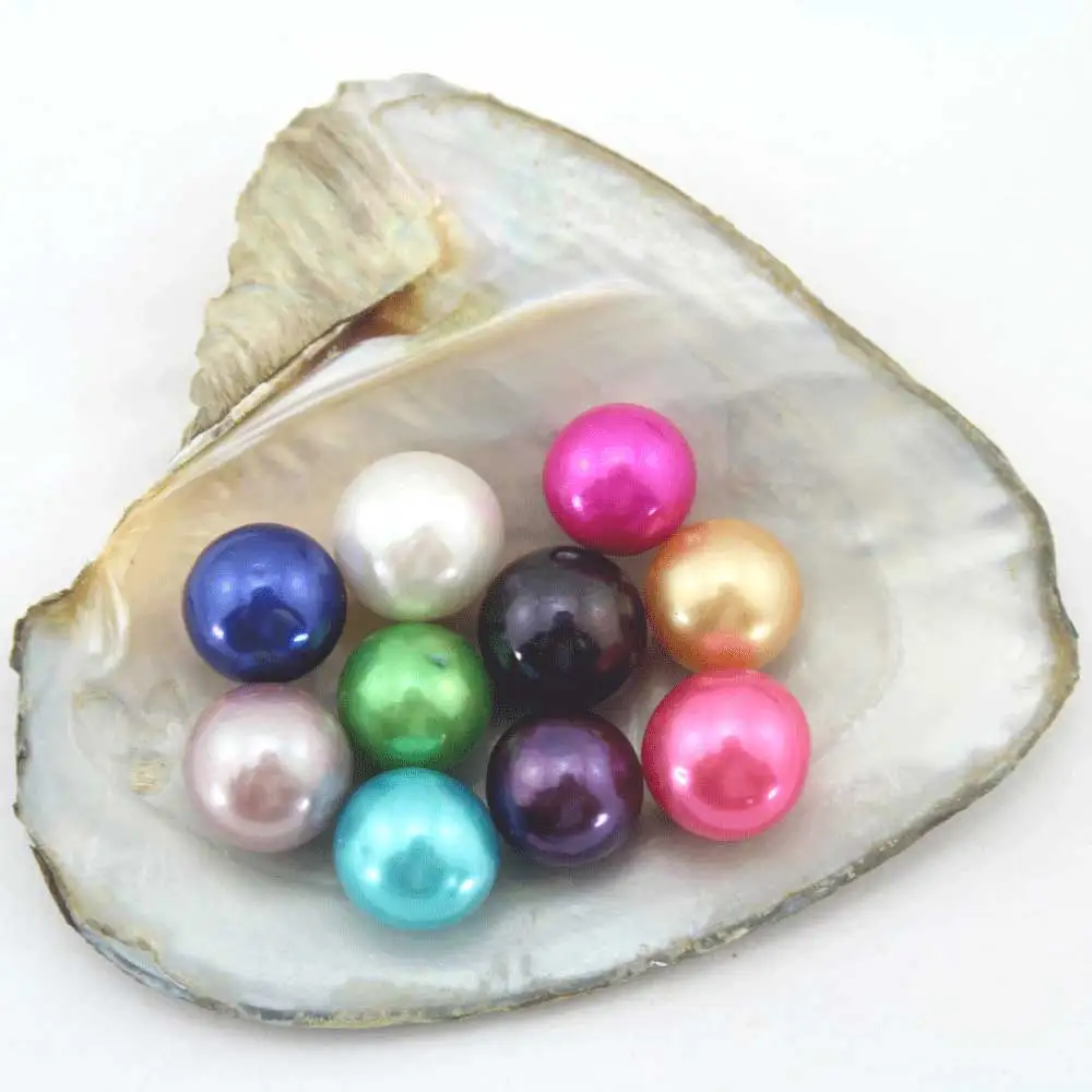 

5/10/20 pcs 9-12mm Big Size Loose Dyed Color Edison Pearls Oyster Pearls Beads Round Shape Pearls Birthday Gifts Love Wish EE098