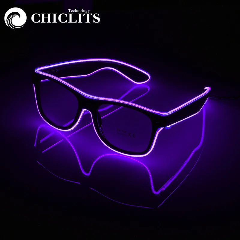 LED Luminous Glasses EL Cold Light Glasses For Dance DJ Halloween Christmas Birthday Party Decoration Gift Battery Operated