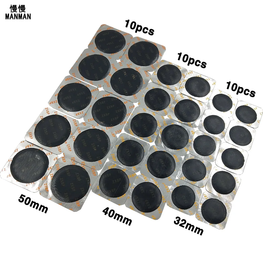 30Pcs/Set Universal Round Shape Tyre Repair Cold Patch Tire Repair Rubber Patch Tool For Car Motorcycle Multifunctional