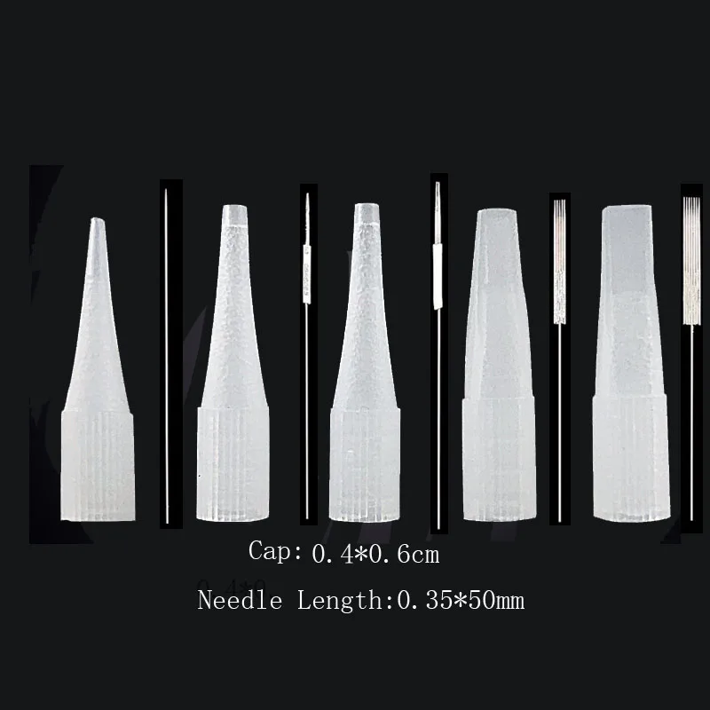 

0,4*0,6 см 1rl 3rl 5rl 3f 5f 7f Татуировка для перманентного макияжа Традиционная крышка с игольчатым наконечником для стандартных насадок для татуировки игольная машина