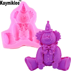 F1185 Clown Candle Moulds Soap Mold Kitchen-Baking Resin Silicone Form Home Decoration 3D DIY Clay Craft Wax-Making