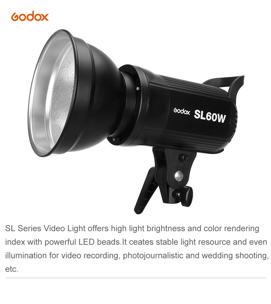 Godox LED ビデオライト SL-60W SL60W 5600K ホワイトバージョンビデオ