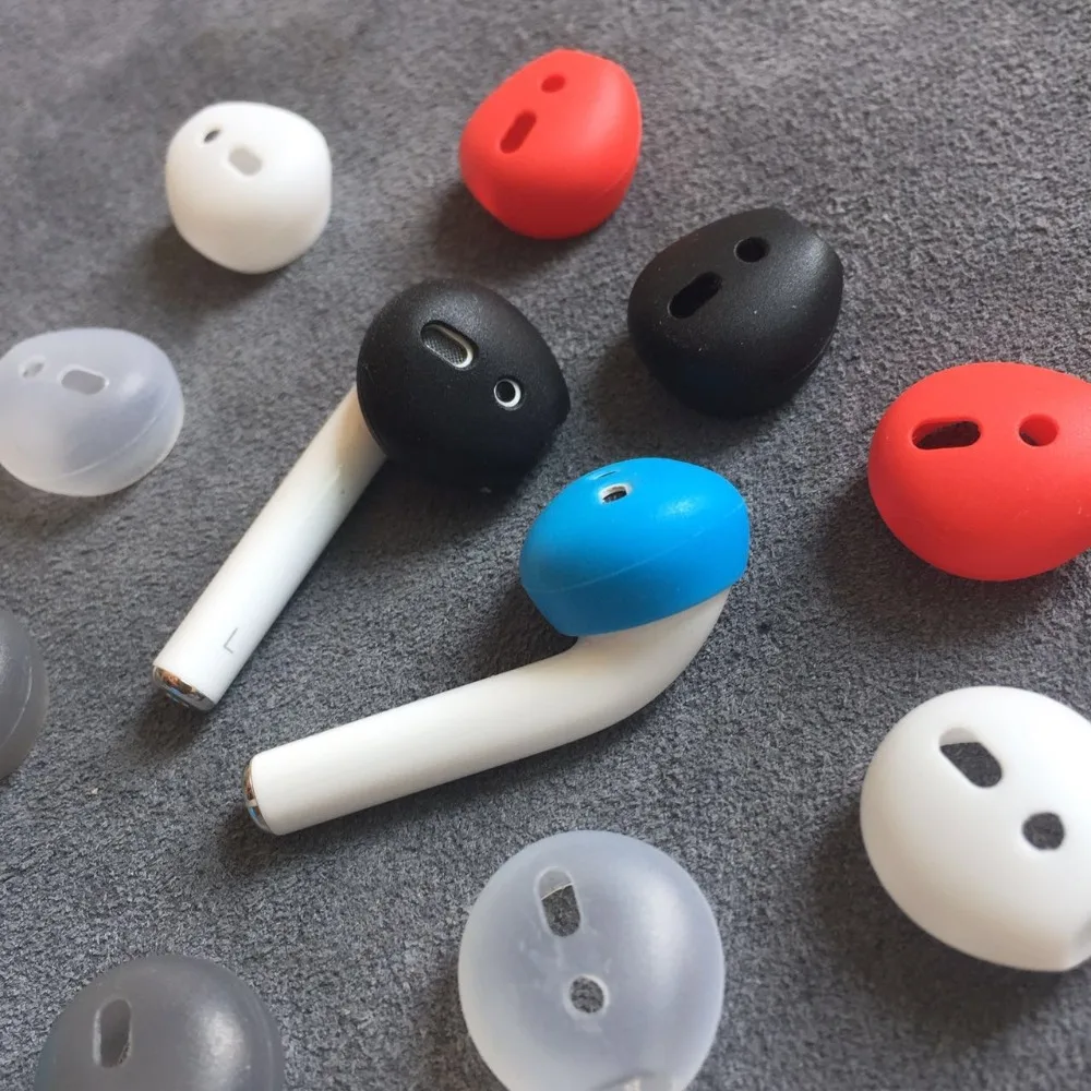 2pcs/pair Ear pads for Airpods Wireless Bluetooth for iphone 7 7plus earphones silicone ear caps earphone case earpads eartips