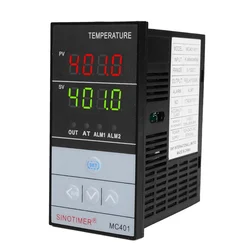 Temperature Controller Input PT100 K Thermocouple Digital PID SSR Relay Output for Heat Cool with Alarm Fahrenheit Short Shell