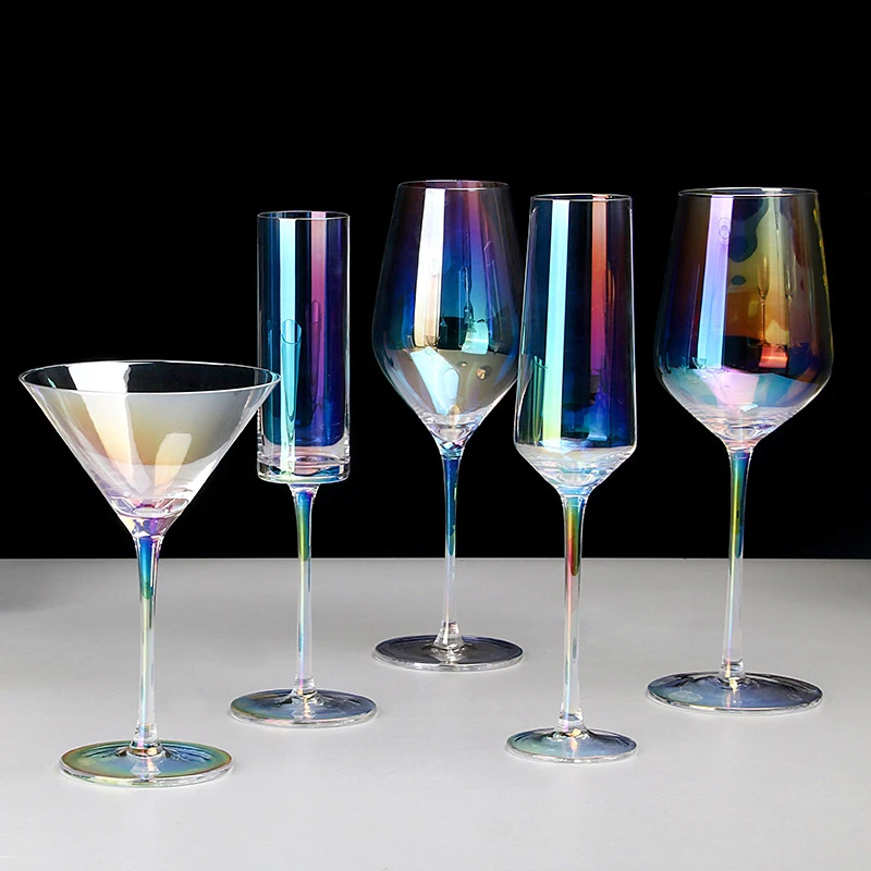 

Crystal colored wineglass cup glass globet for home party drinkware champagne glasses wine globet Bar Hotel party Drinkware