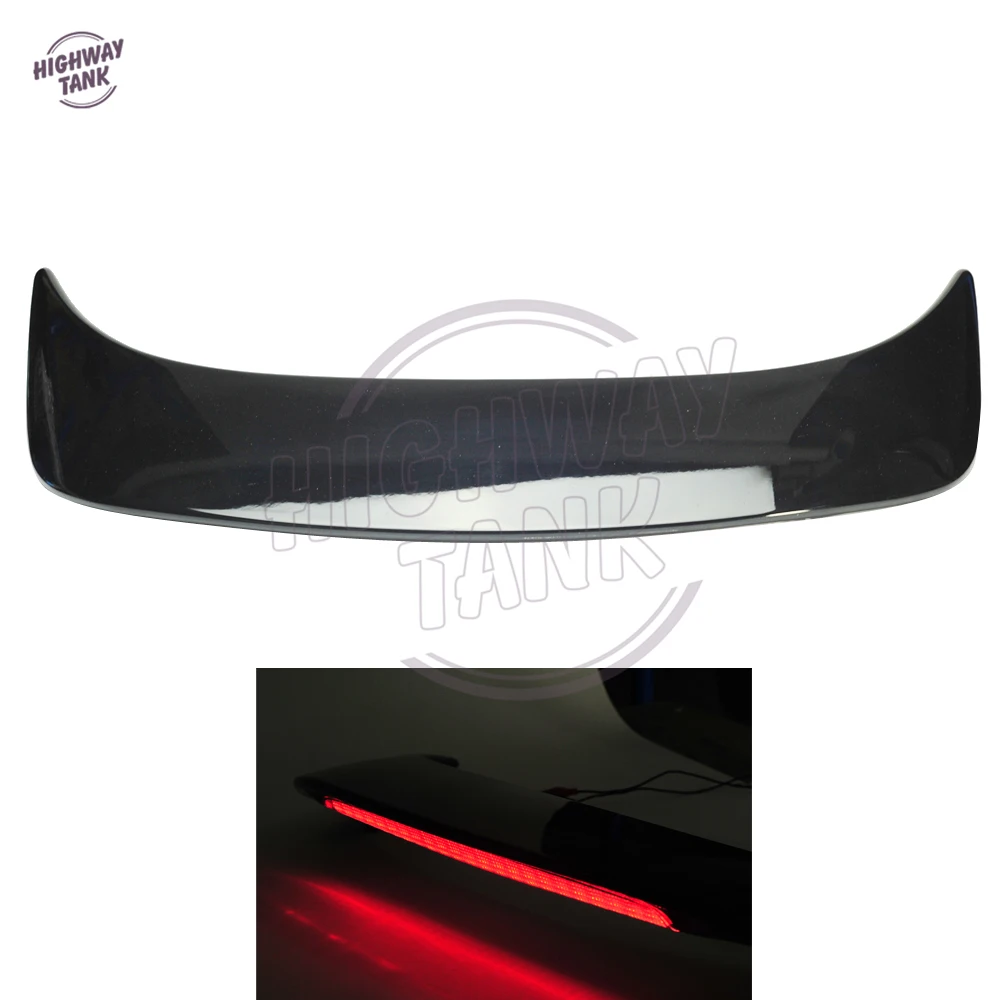 Black Motorcycle LED Rear Trunk Spoiler with Red Lens case for Honda GL1800 GOLDWING 2001-2011 New