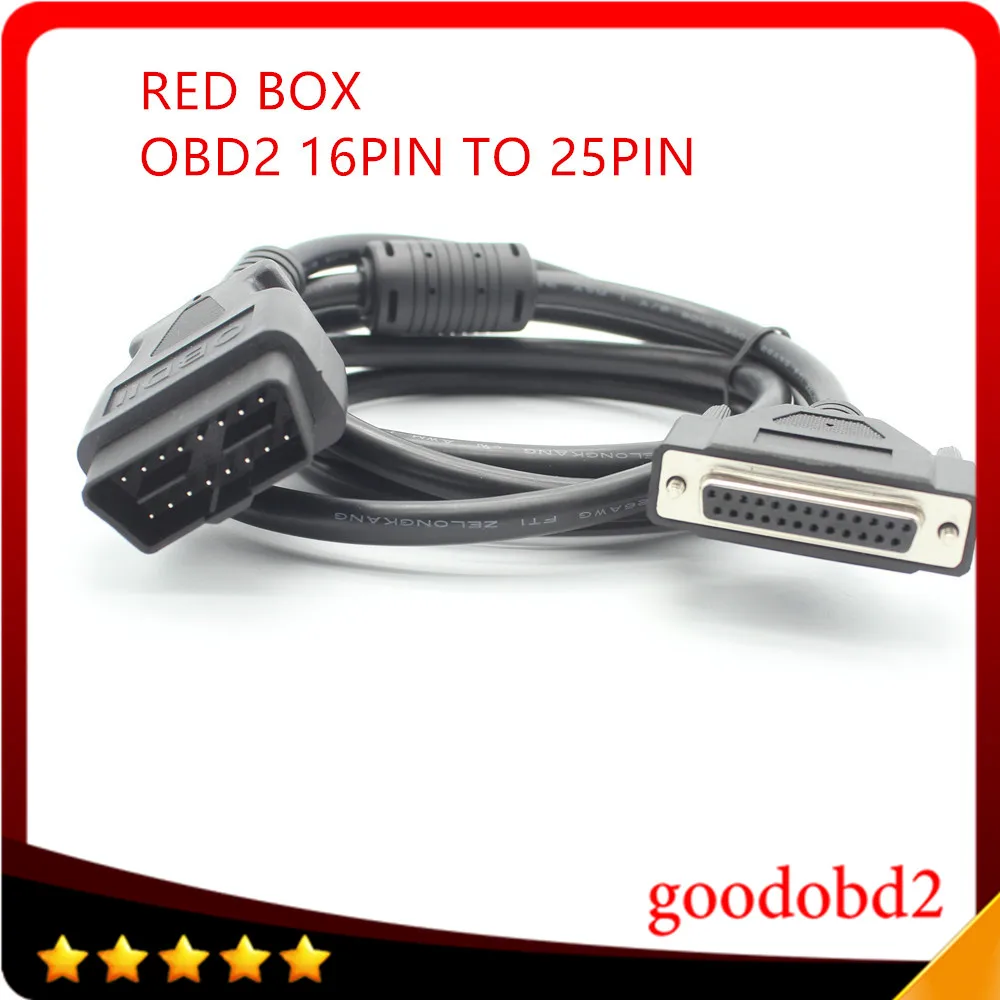 For Car diagnostic tools Spnp-On Cables Red Box Main Cable Blue-Point Testing Cables OBD2 16PIN TO 25PIN Bluepoint cable